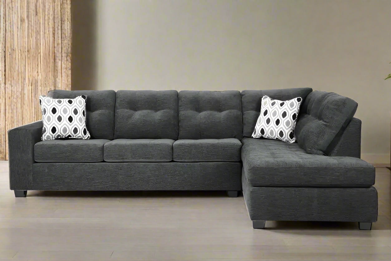 Canadian Made Sectional Sofa Dark Grey 1212