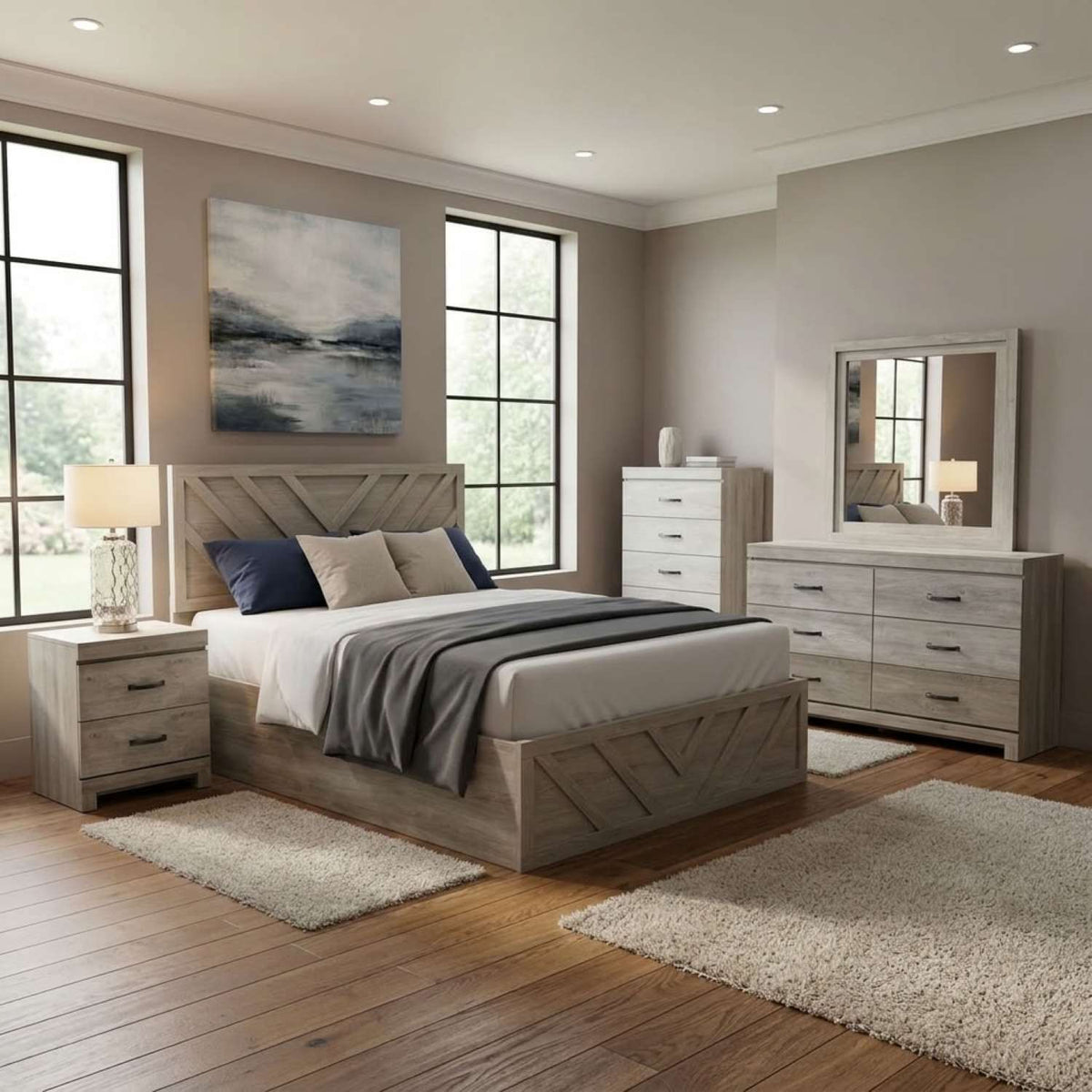 Canadian Made Wooden 6pc Bedroom Set 6785