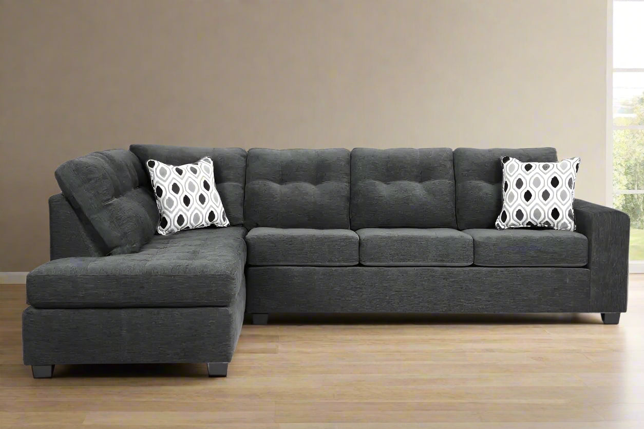 Canadian Made Sectional Sofa Dark Grey 1212