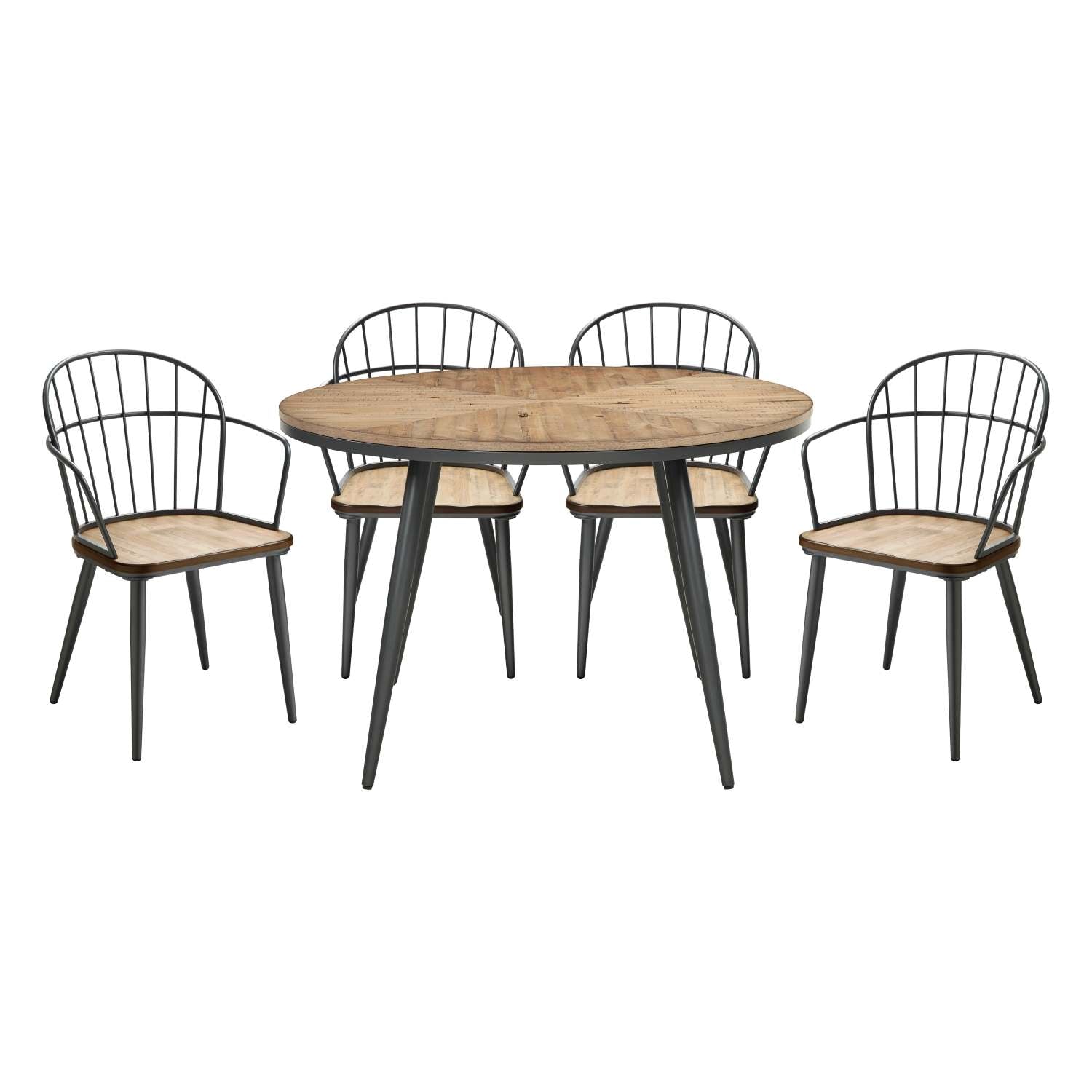 Canton 5pc Wooden Round Dining Set 6031