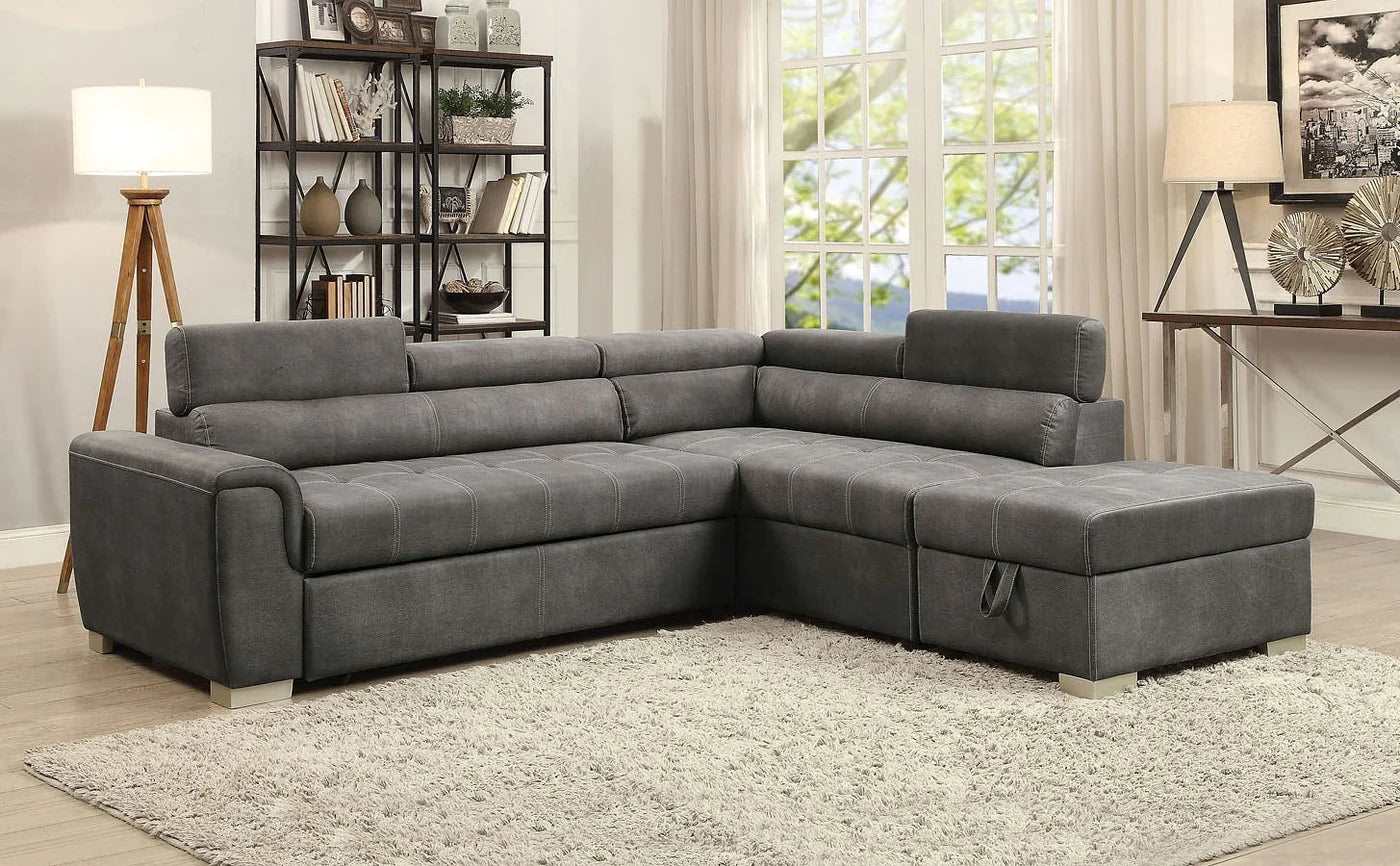 Carolina Pullout Sofa Bed Grey