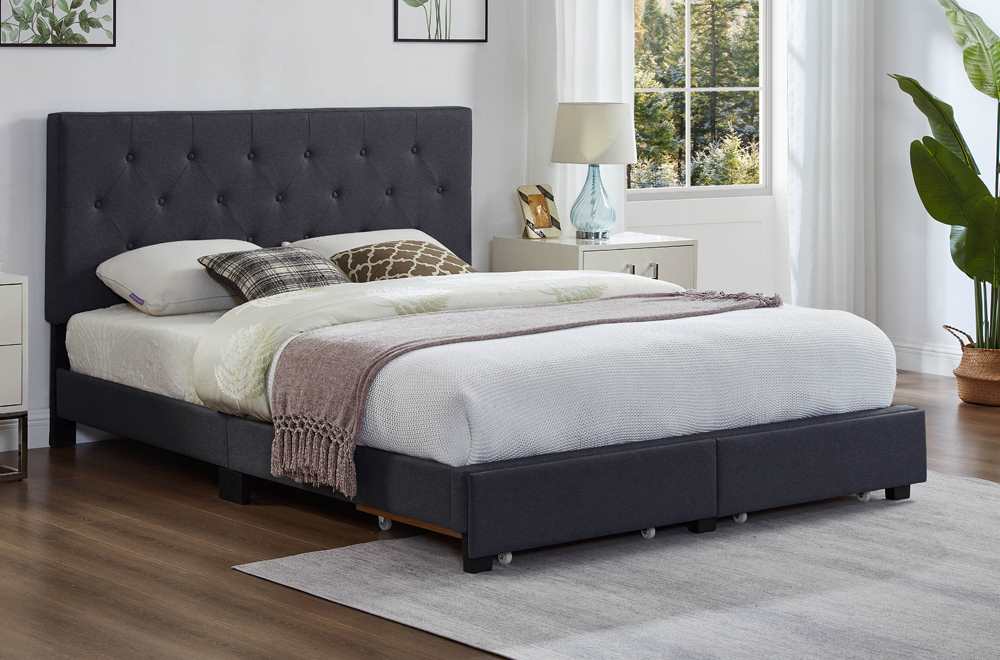 Charcoal Platform Storage Bed 2125