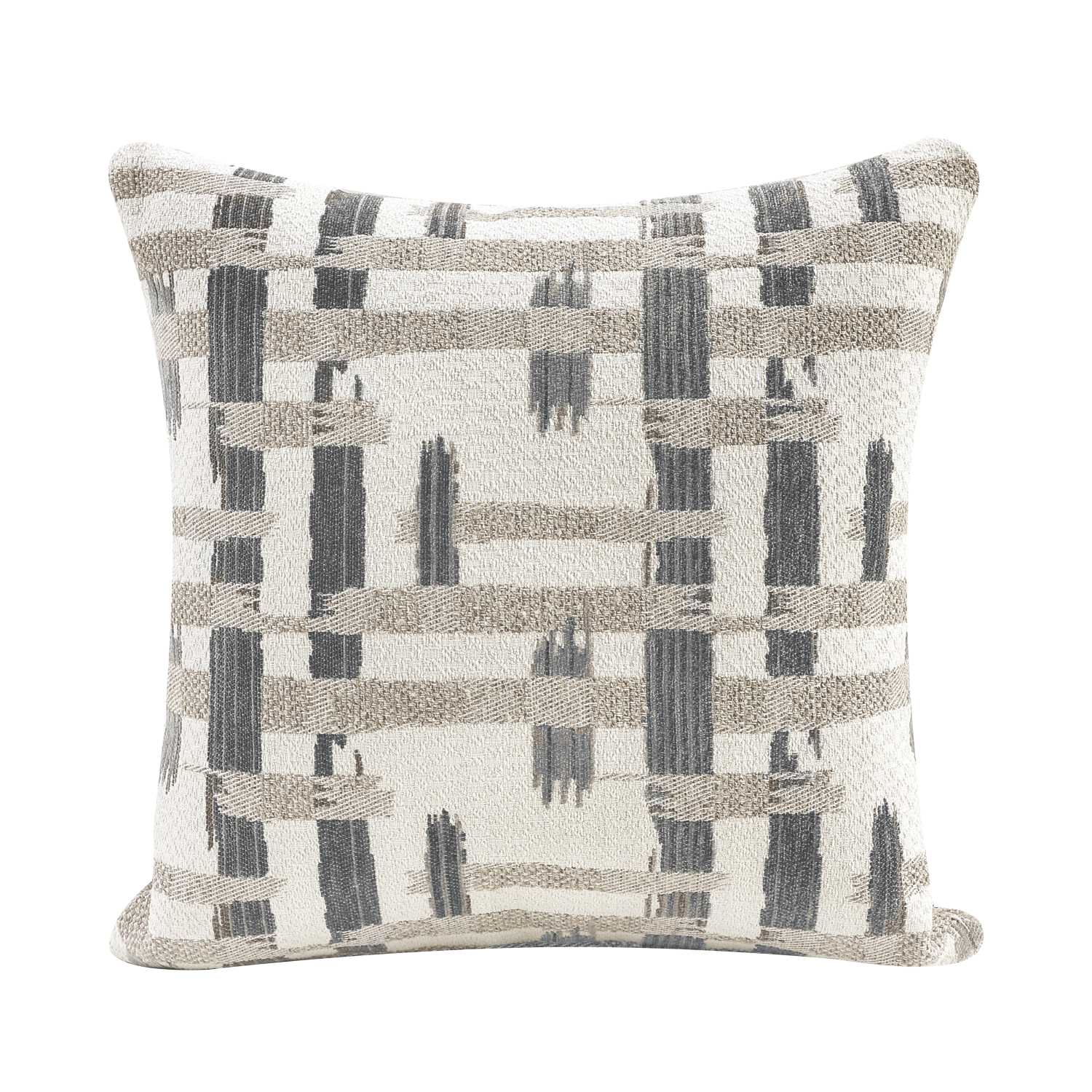 Chenille Taupe Fabric Sofa Set with 4 Decorative Pillows 9748