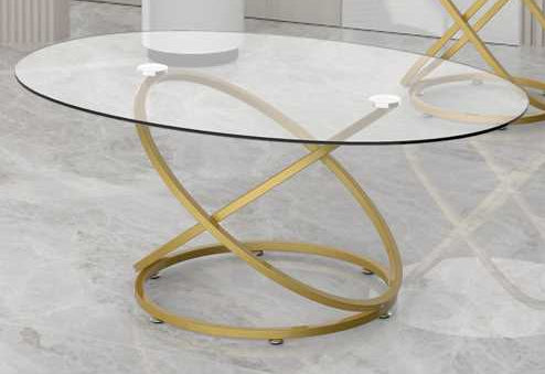 Glass Coffee Table With Gold Legs 5019