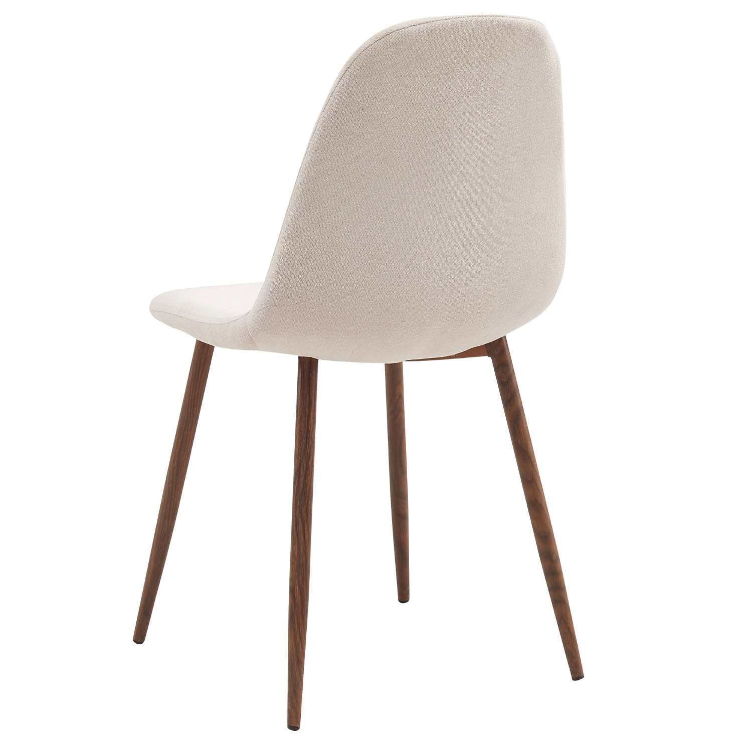 Conrad / Lyna 5pc Dining Set in Walnut with Beige Chair 207-863WAL_250BG