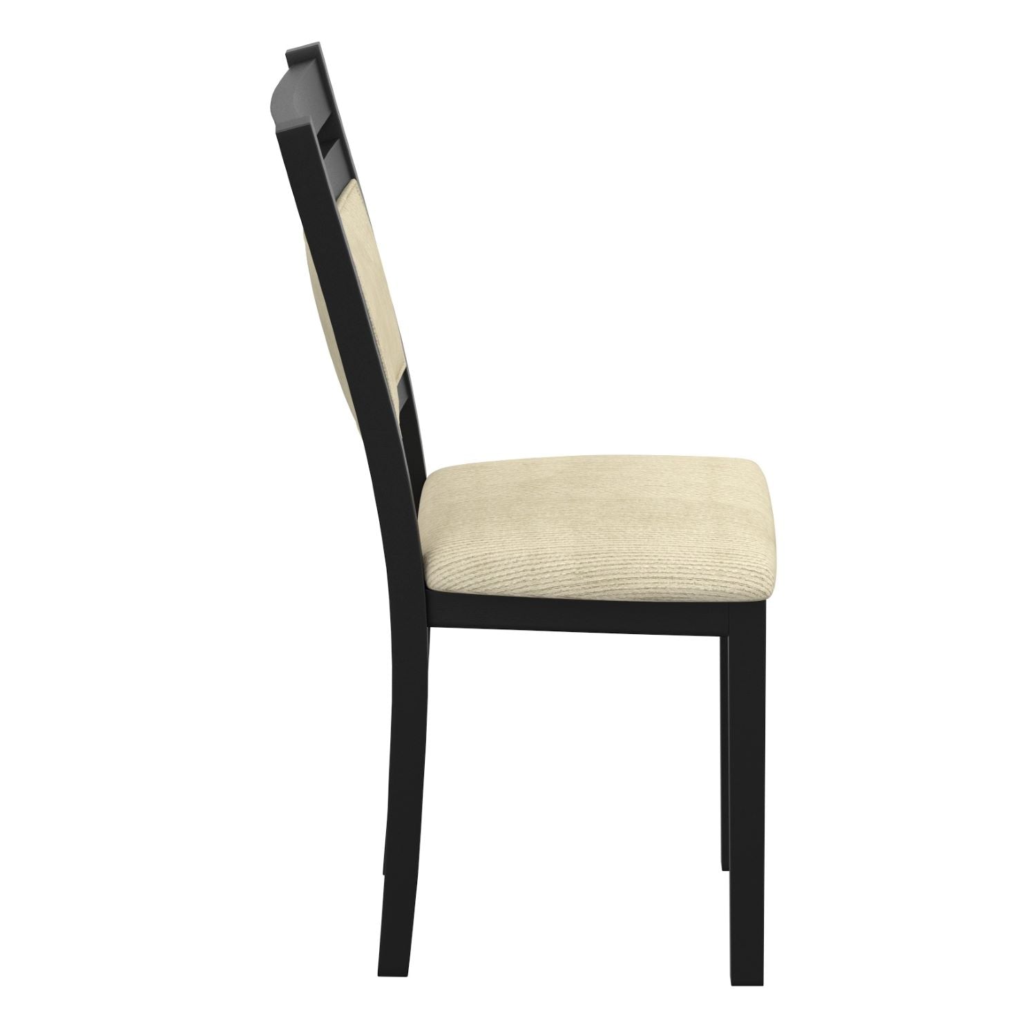Conrad Wooden Drop-leaf Dining Set in Black 207-863BLK_5PC