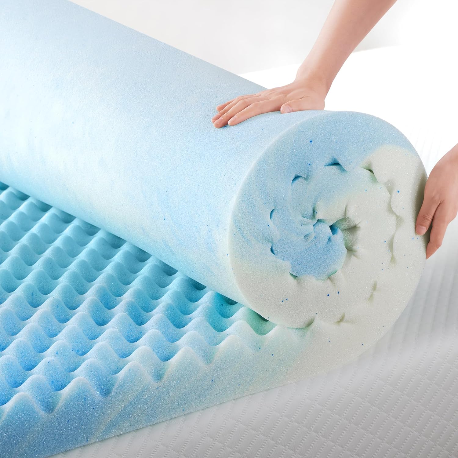 Cool Gel Memory Foam Mattress Topper 1.5"