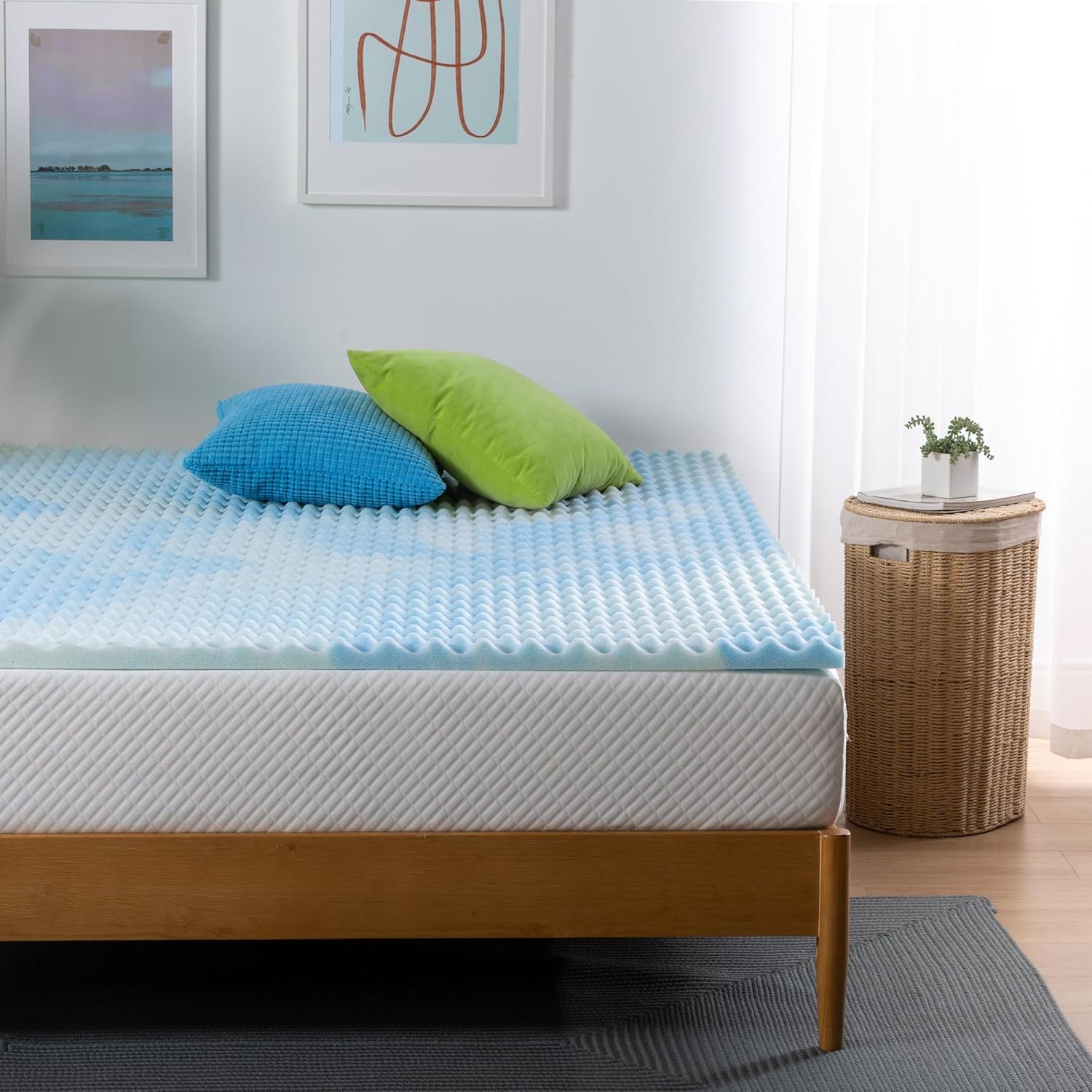 Cool Gel Memory Foam Mattress Topper 1.5"