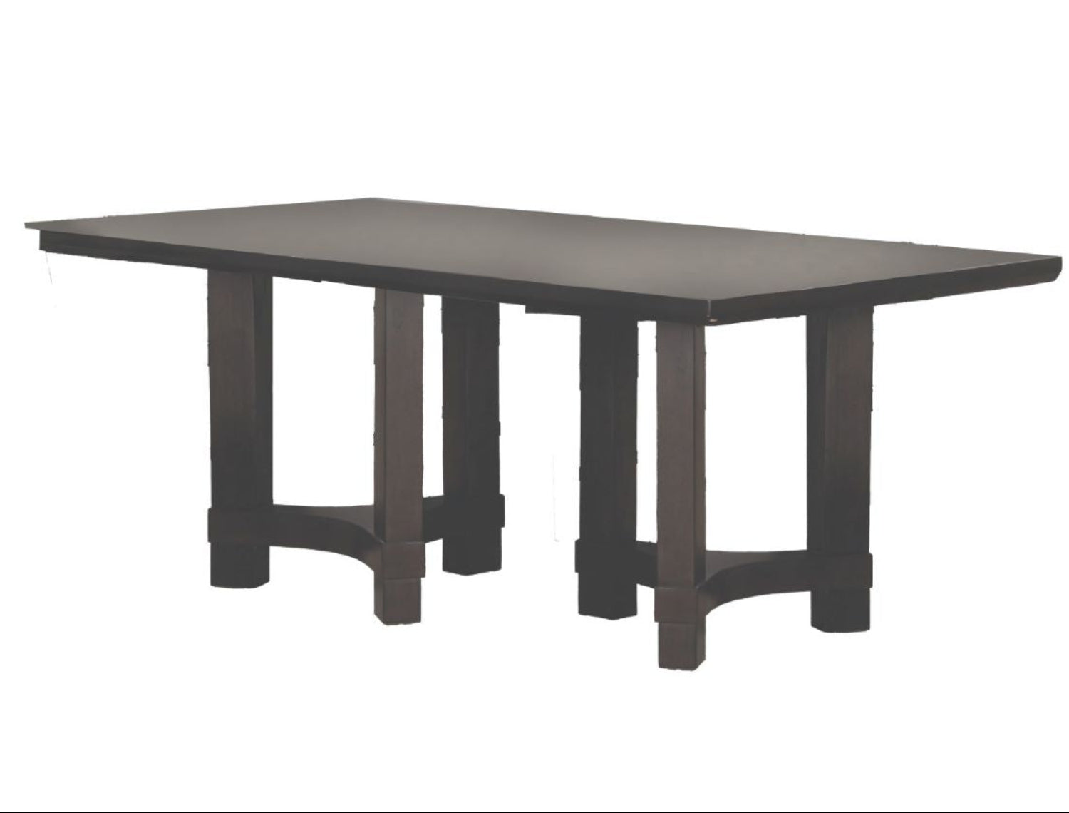 Cora Dark Espresso Wooden Dining Table with 6 PU Leather Chairs 1810