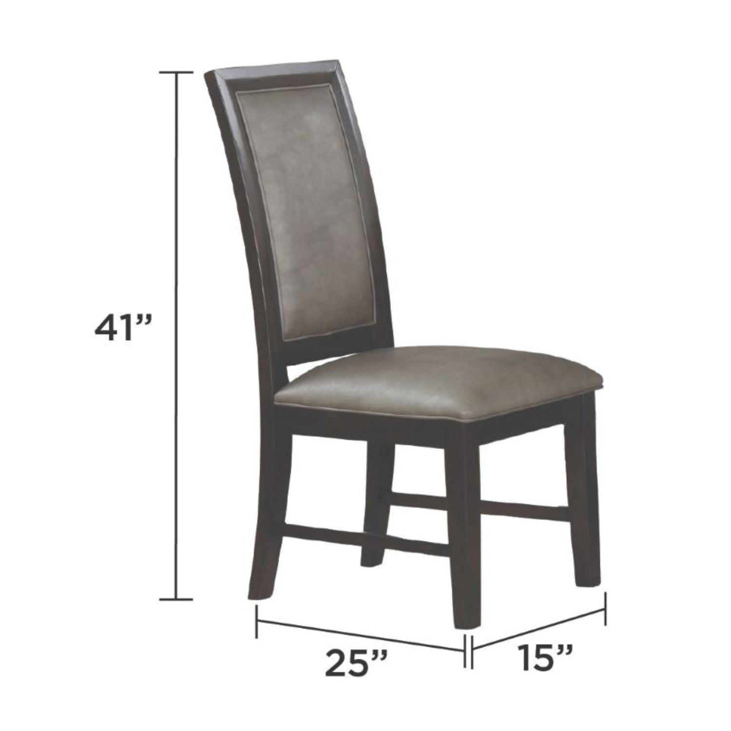 Cora Dark Espresso Wooden Dining Table with 6 PU Leather Chairs 1810