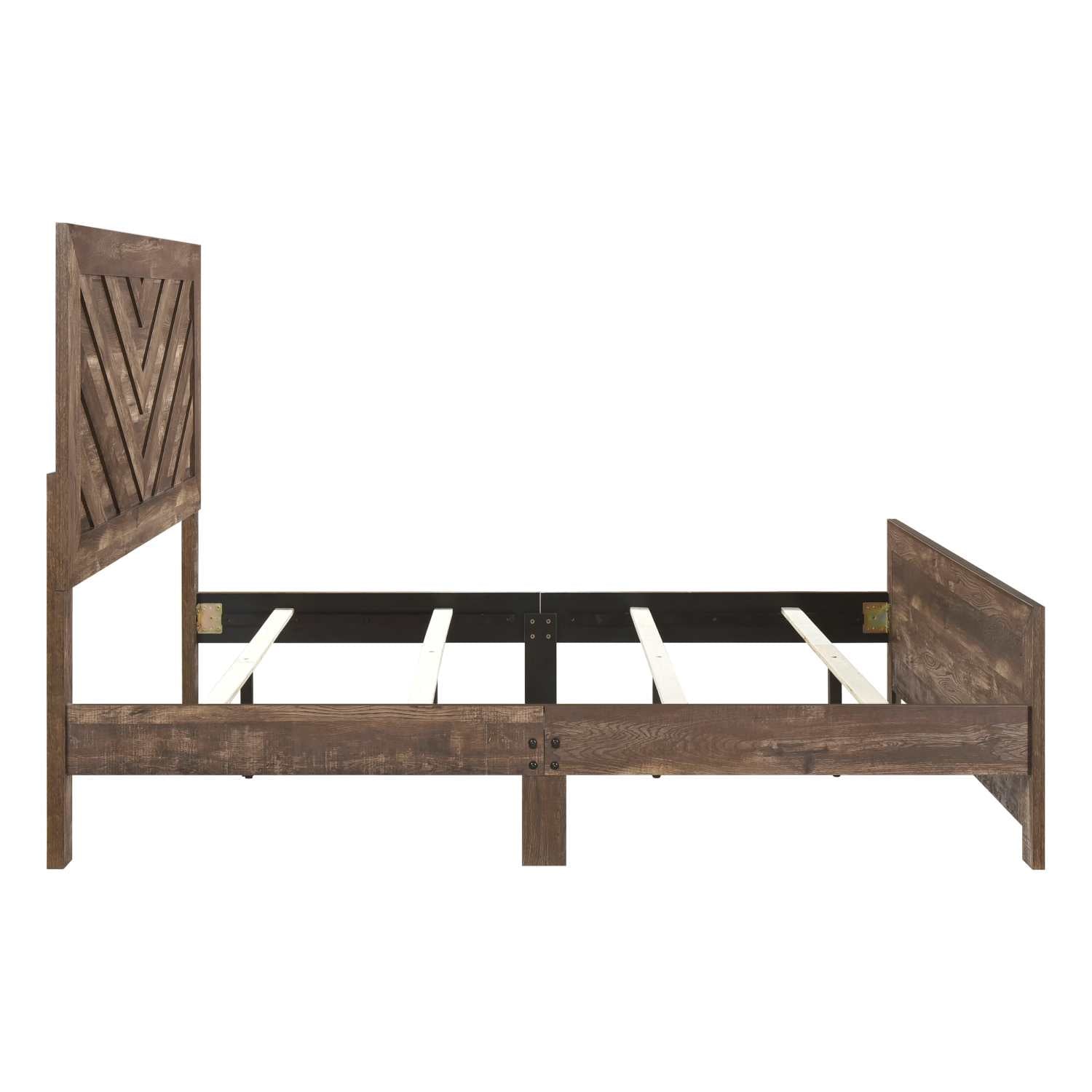 Corbin Wooden Bed Rustic Brown 1534NP