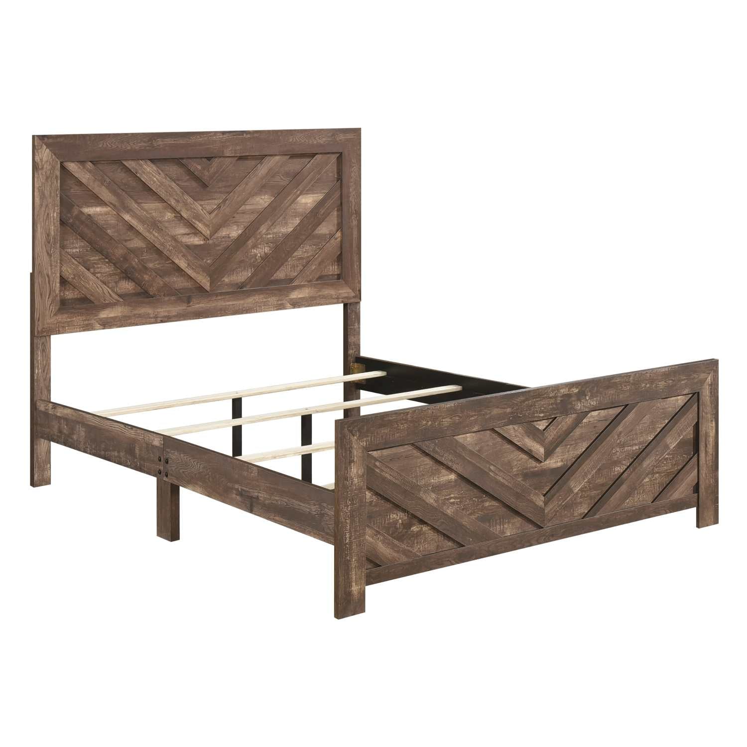 Corbin Wooden Bed Rustic Brown 1534NP