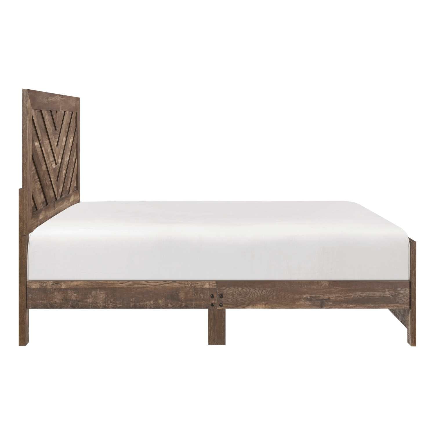 Corbin Wooden Bed Rustic Brown 1534NP