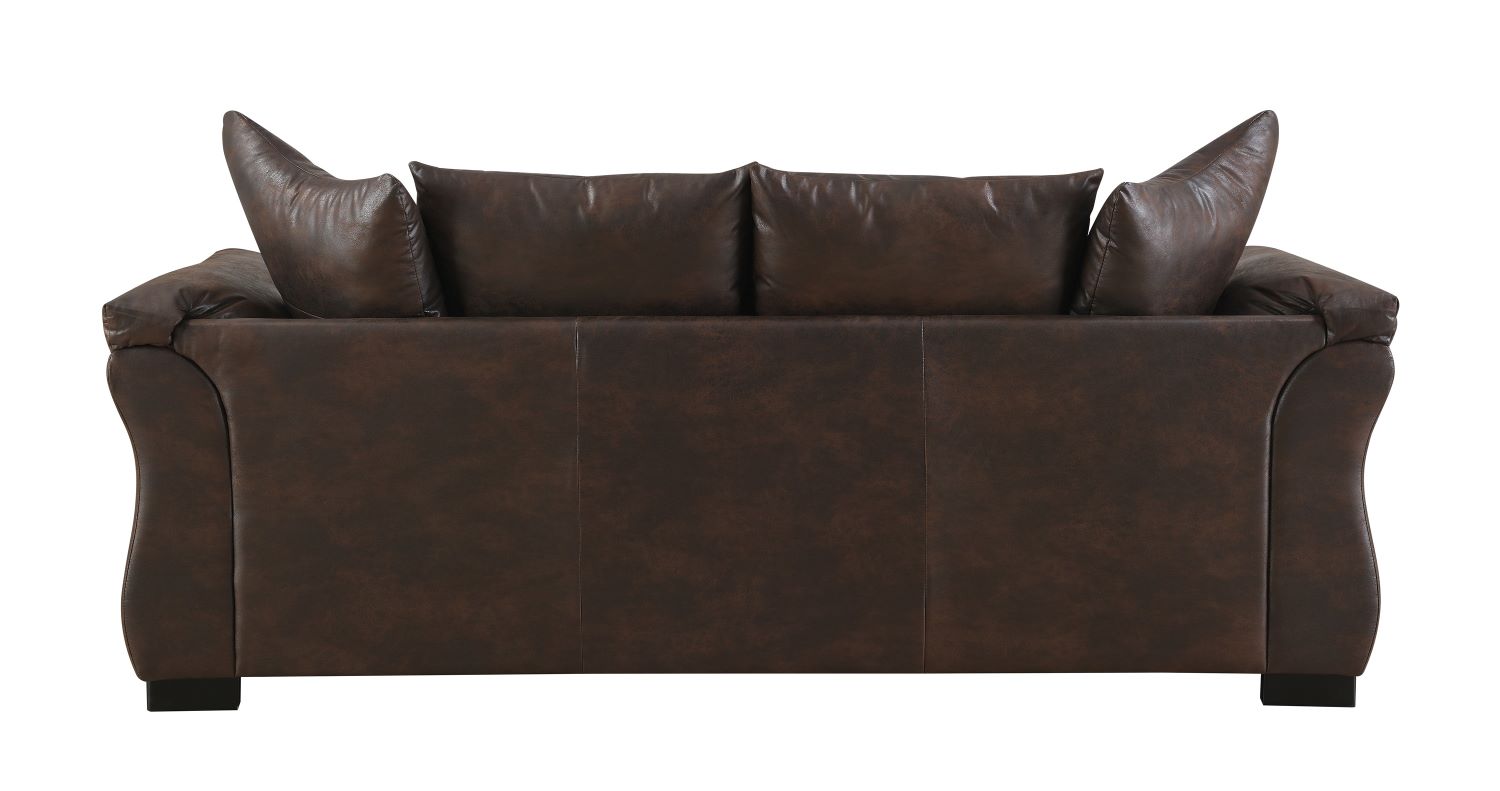 Corso Brown Microfiber Sofa Set with  Pillow-style Back 99075 BRW