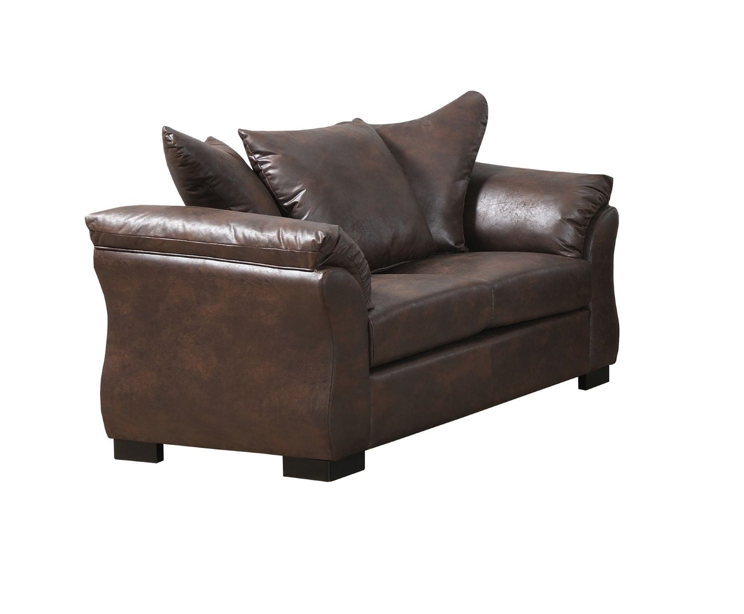Corso Brown Microfiber Sofa Set with  Pillow-style Back 99075 BRW