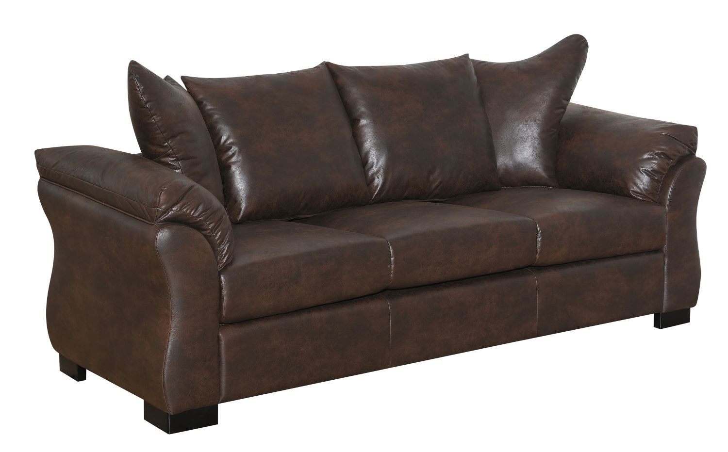 Corso Brown Microfiber Sofa Set with  Pillow-style Back 99075 BRW