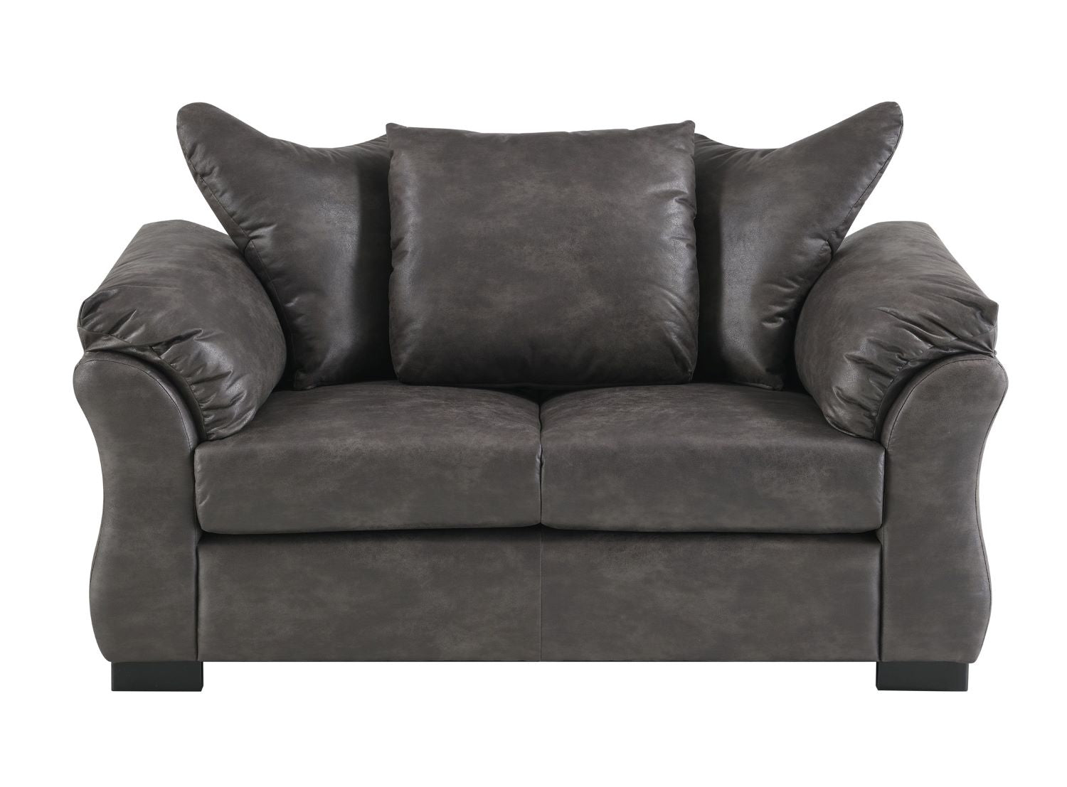 Corso Charcoal Microfiber Sofa Set with Pillow-style Back 99075 CHR