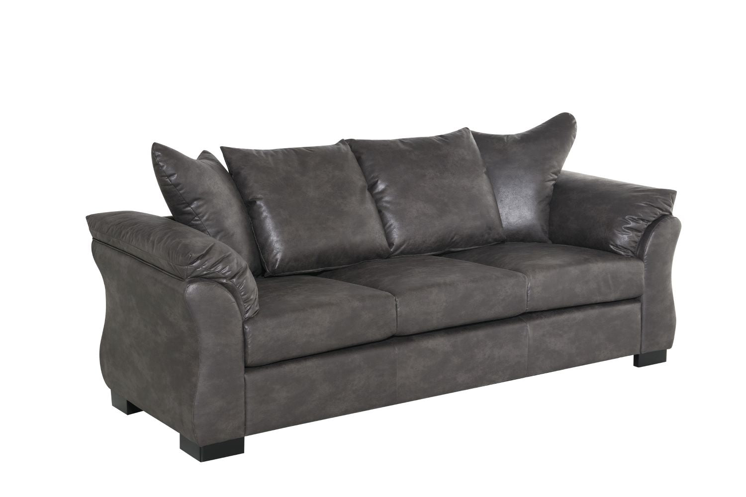 Corso Charcoal Microfiber Sofa Set with Pillow-style Back 99075 CHR