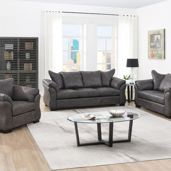 Corso Charcoal Microfiber Sofa Set 99075 CHR | Sale