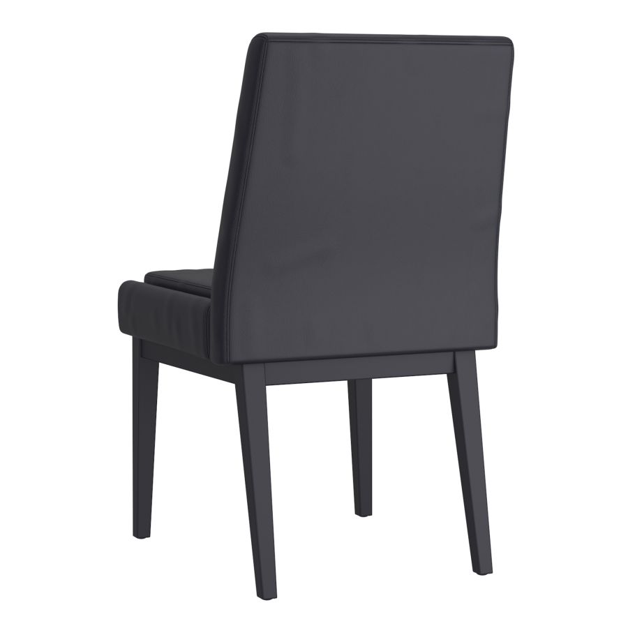 Cortez Dining Chair, Set of 2, in Black Faux Leather and Black  202-081