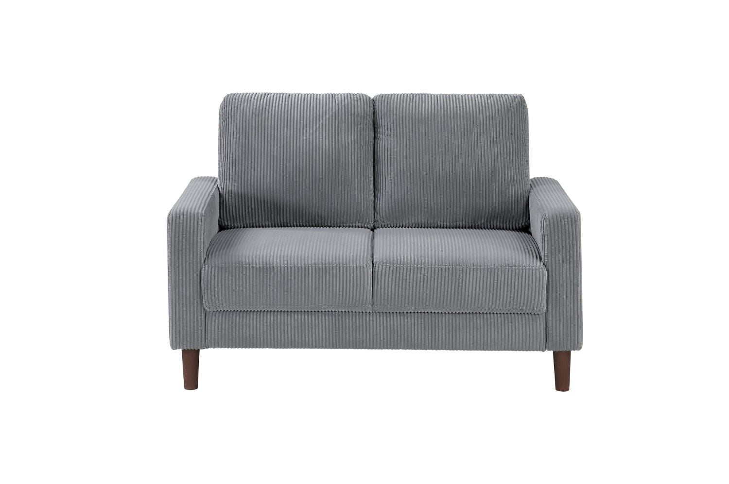Crandall Grey Corduroy Fabric Sofa Set 9520