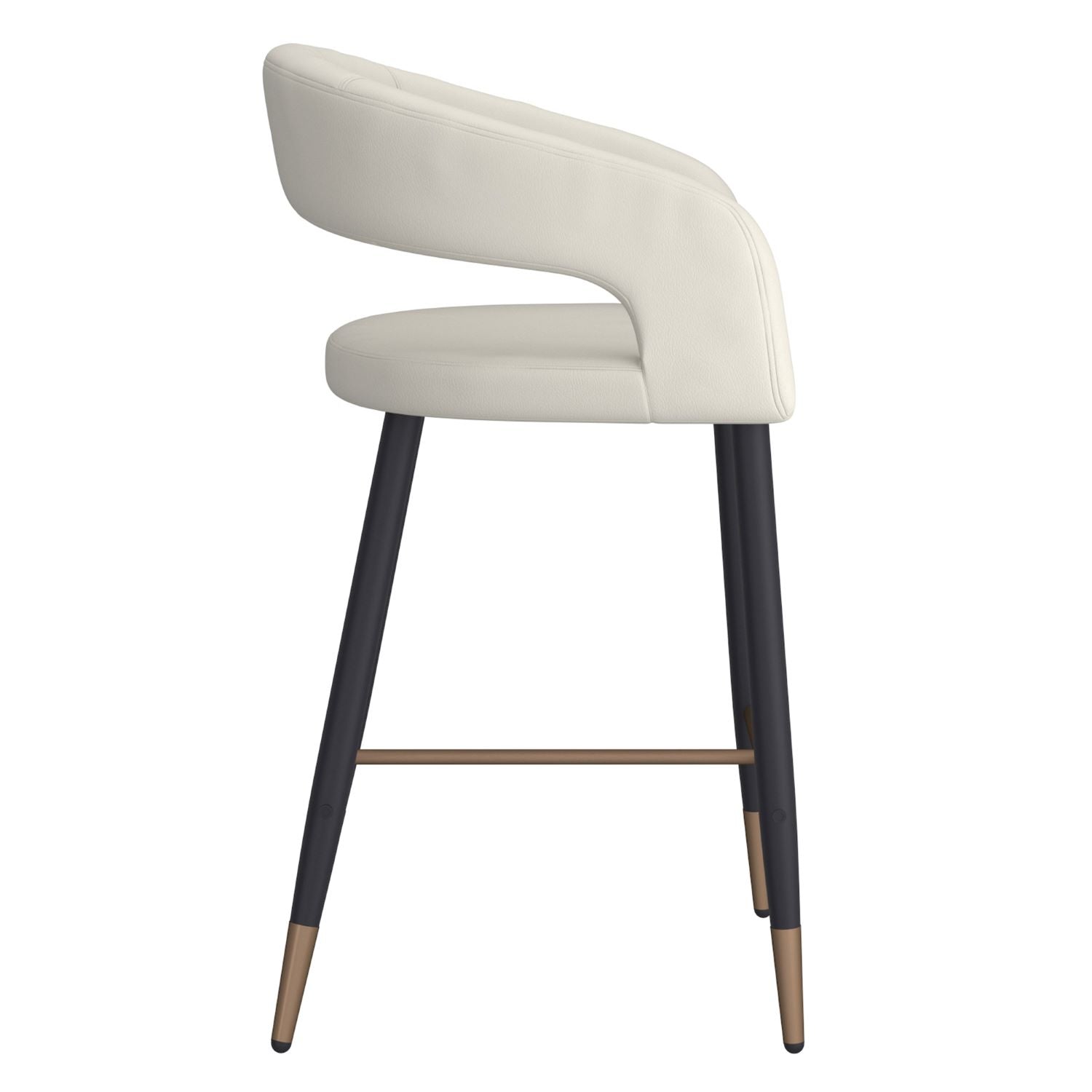 Crimson 26" Counter Stool, Set of 2, in Beige & Black 203-096BEG