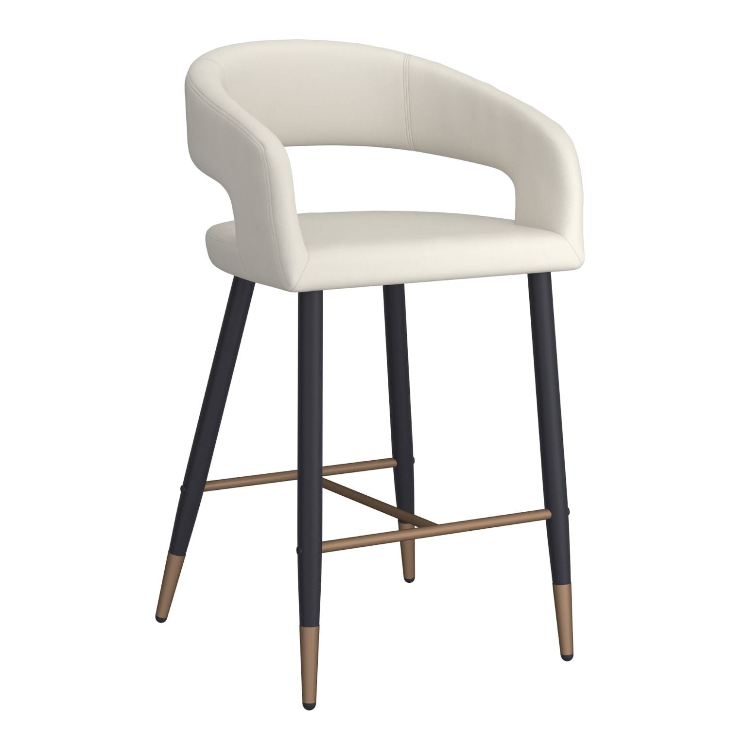 Crimson 26" Counter Stool, Set of 2, in Beige & Black 203-096BEG