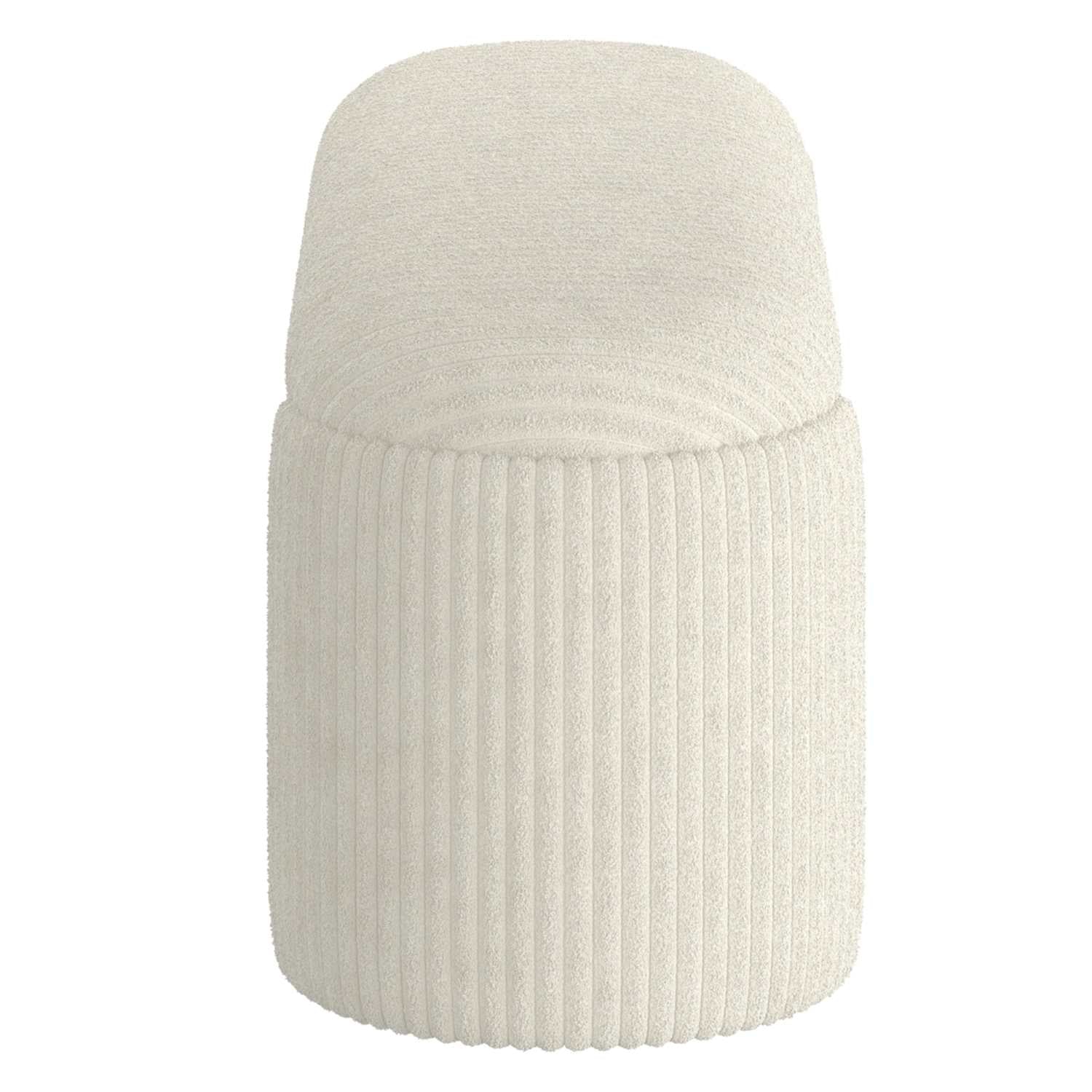 Cybil Storage Ottoman in Ivory Fabric 402-901IV