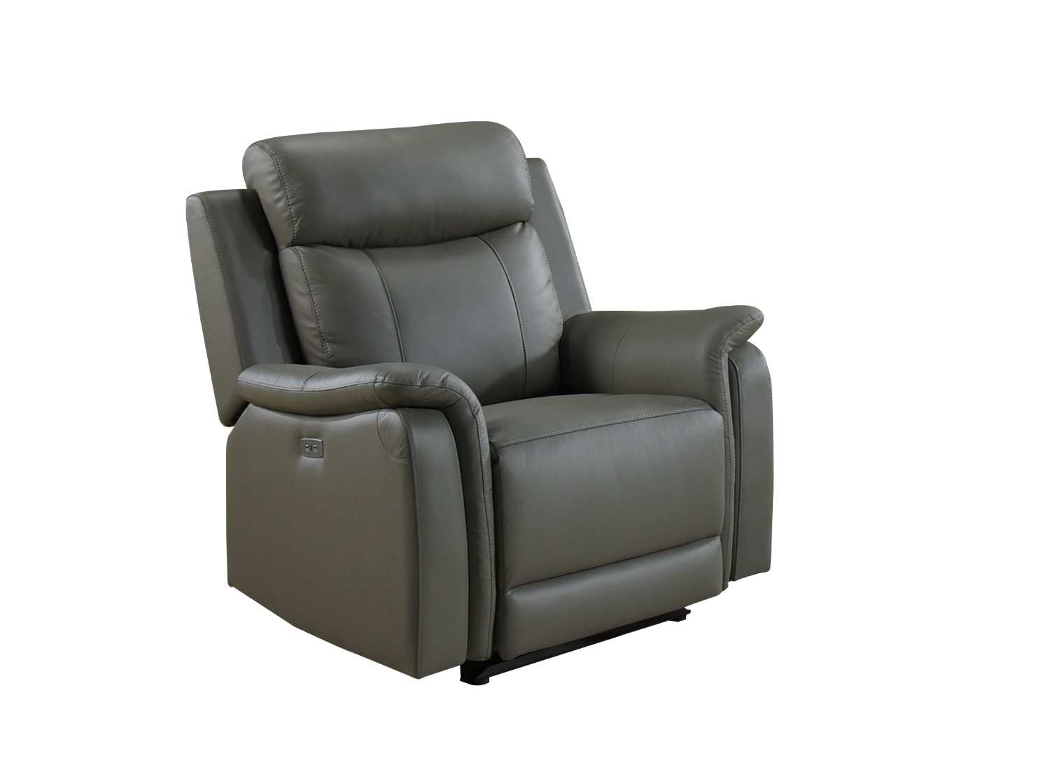 Cyrus Top Grain Leather Power Reclining Sofa Set Grey 99840