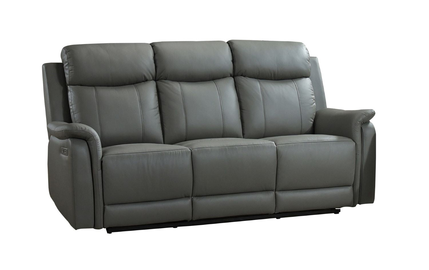 Cyrus Top Grain Leather Power Reclining Sofa Set Grey 99840