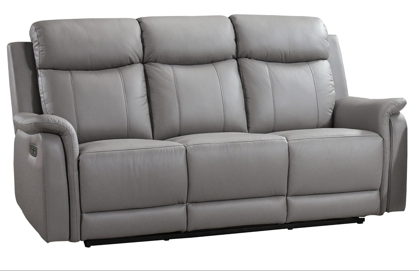 Cyrus Top Grain Leather Power Reclining Sofa Set Light Grey 99840