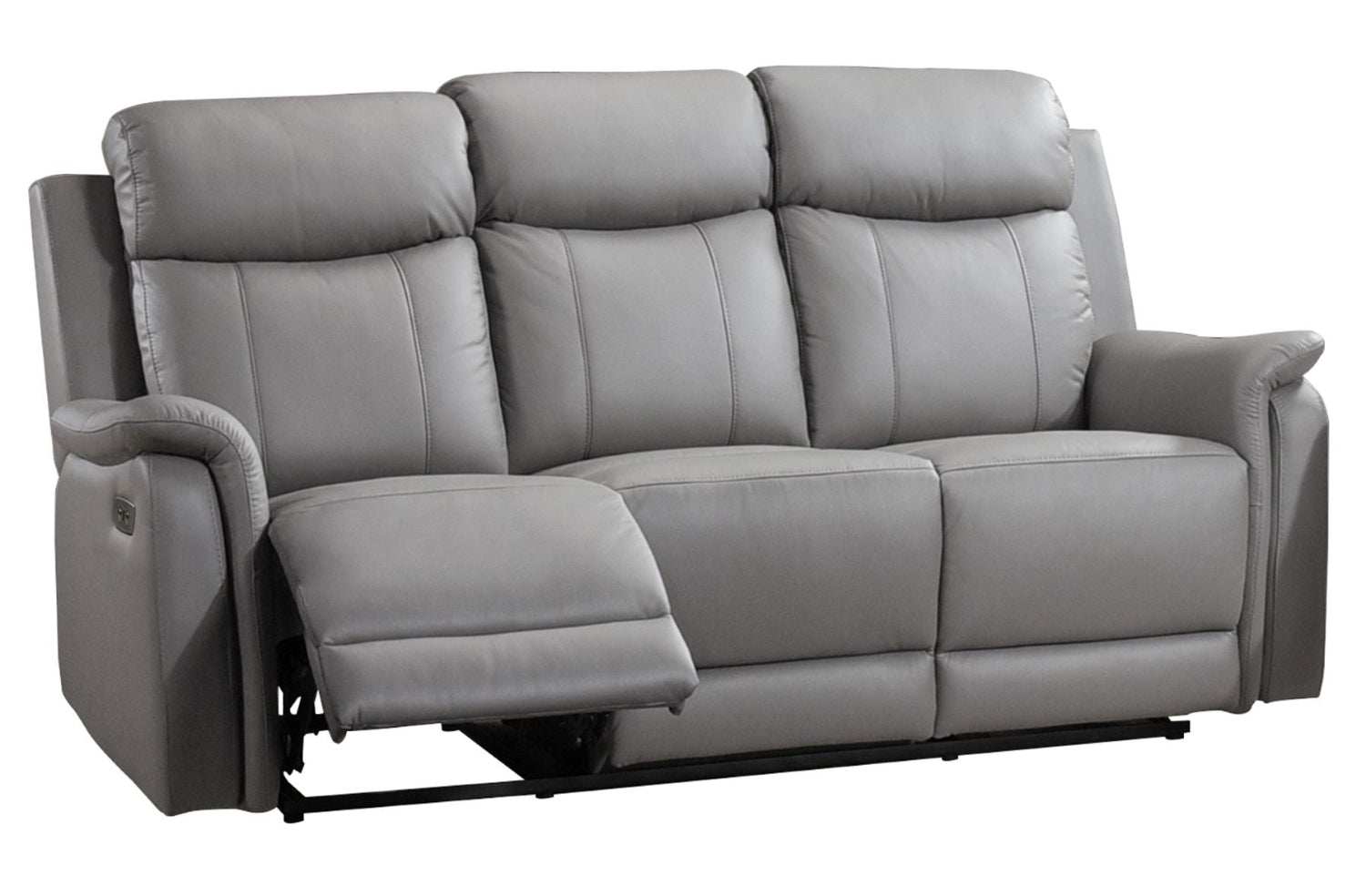 Cyrus Top Grain Leather Power Reclining Sofa Set Light Grey 99840