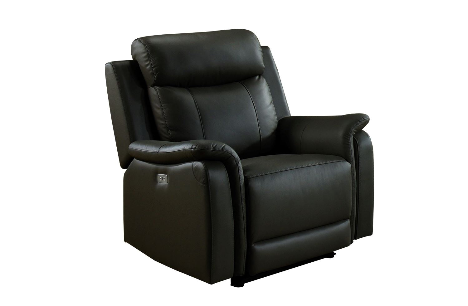 Cyrus Top Grain Leather Power Reclining Sofa Set Black 99840