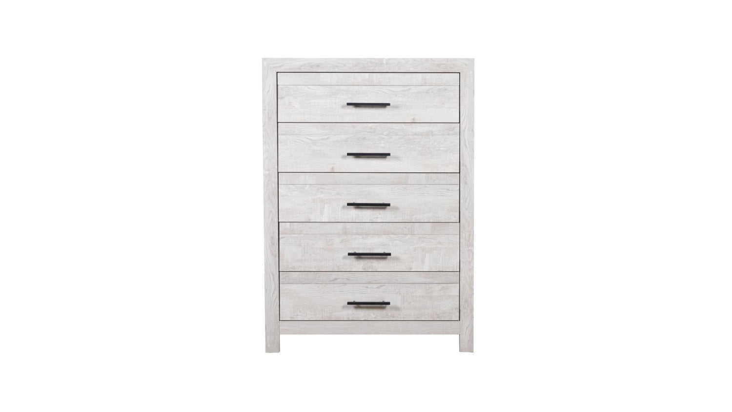 Denver Wooden 5 Drawer Chest Light Grey 1571