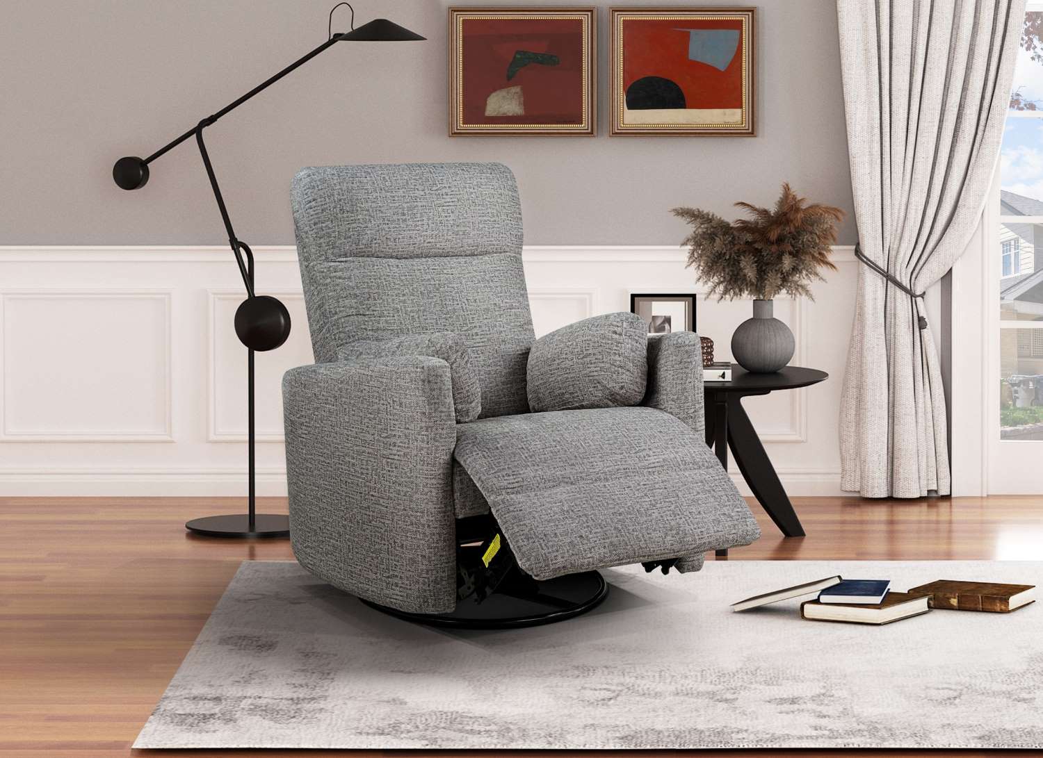 Dancy Swivel Glider Recliner Taupe 99615