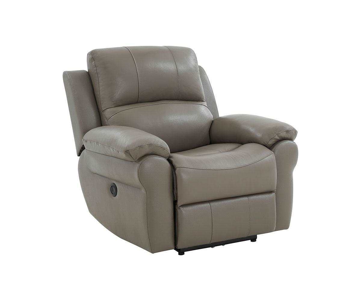 Danica Genuine Leather Power Recliner Sofa Collection Grey 7164