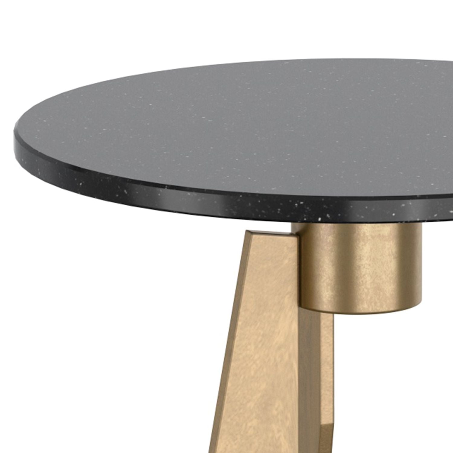 Devas Accent Table in Black Marble 501-112BK
