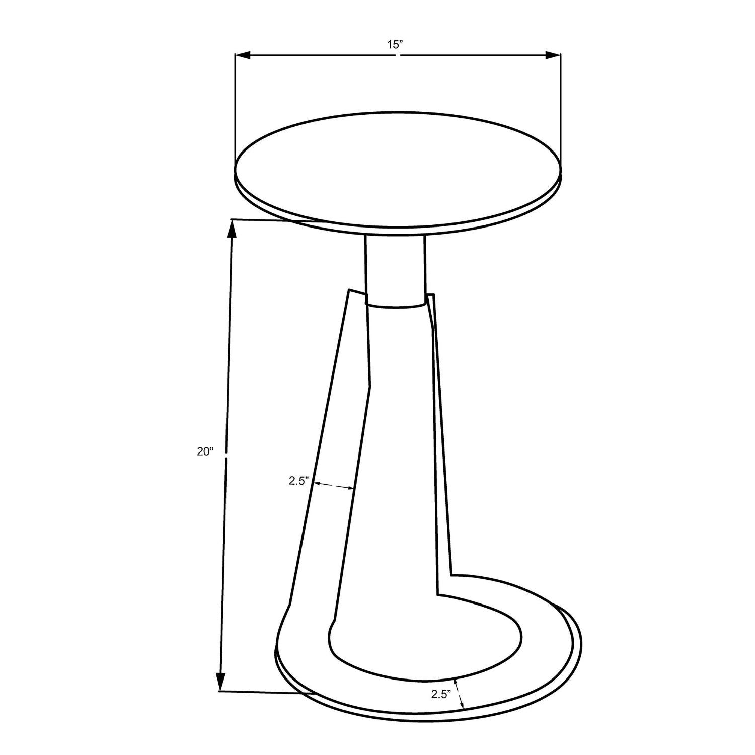 Devas Accent Table in White Marble 501-112WT