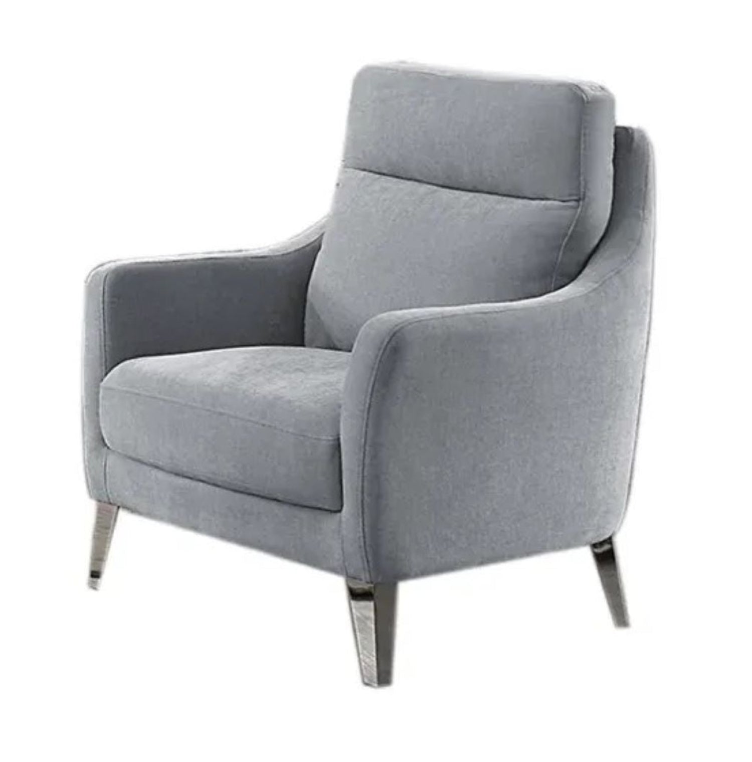 Diana Silver Fabric Sofa Sets with Chrome Accents 5725