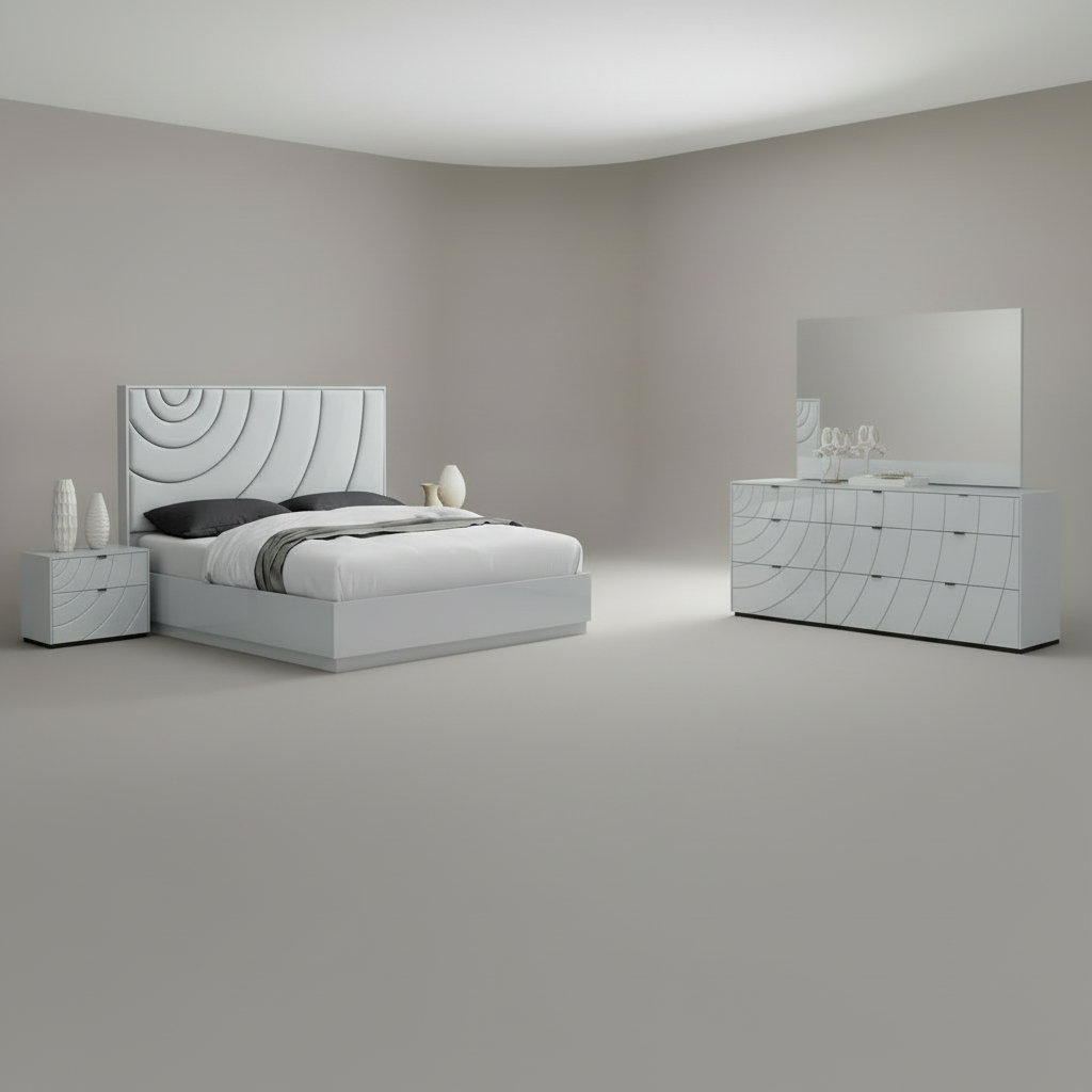 Disco Hydraulic Lift-up Storage Bedroom Set with PU Headboard 1961