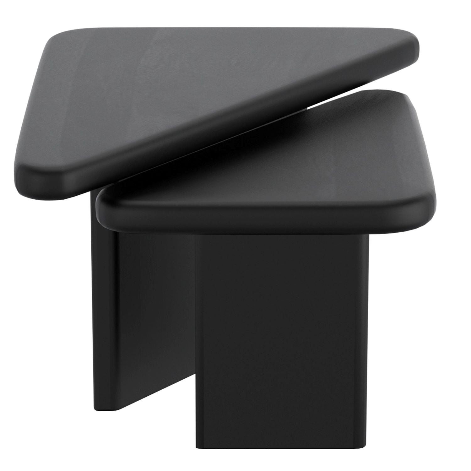 Draco 2pc Coffee Table Set Black 303-155BLK