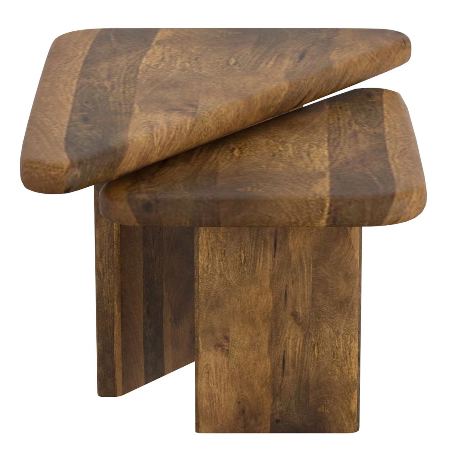 Draco 2pc Coffee Table Set Walnut 303-155WAL