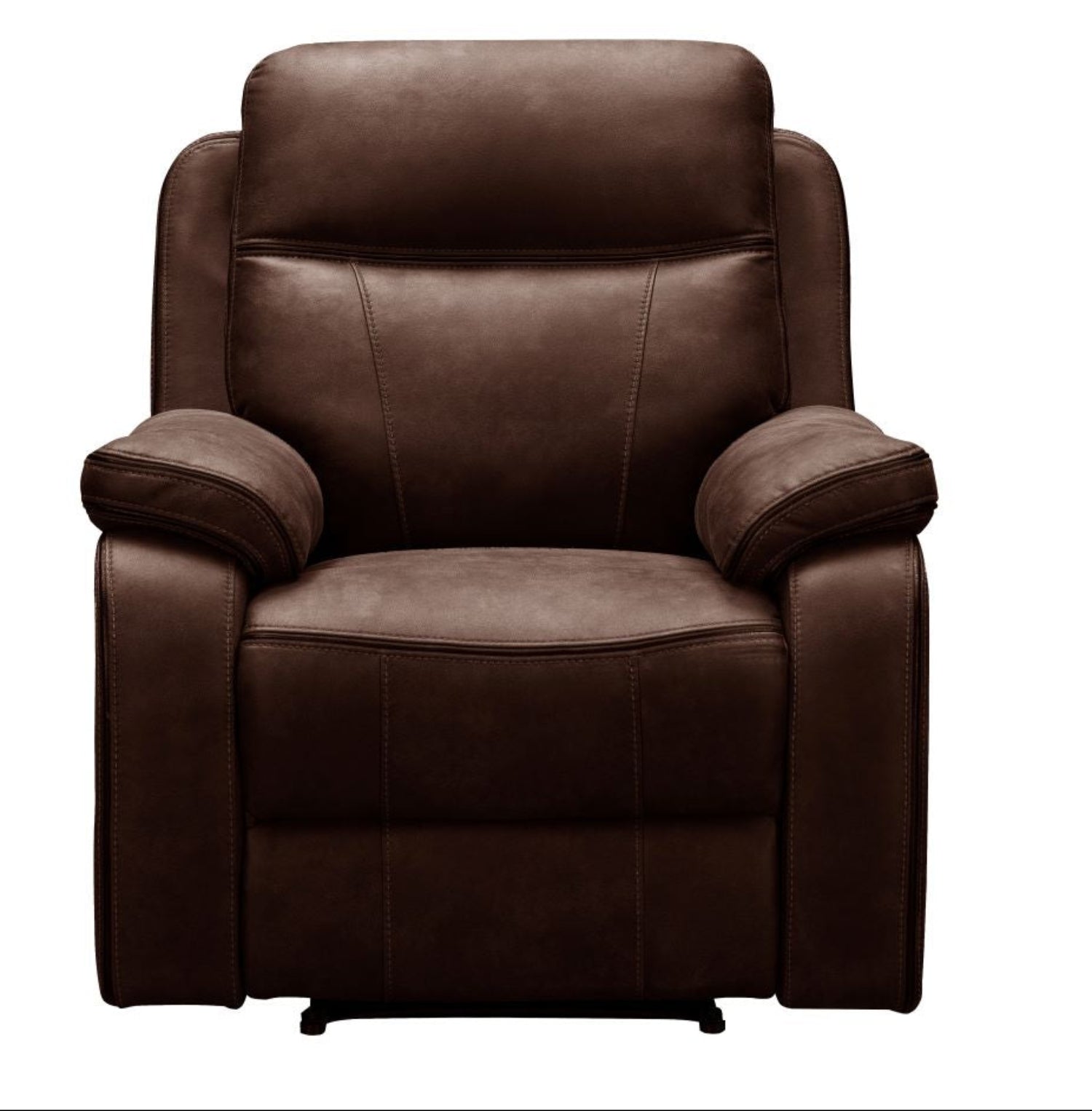 Duke Leather Gel Manual Recliner Brown Sofa Set 2475