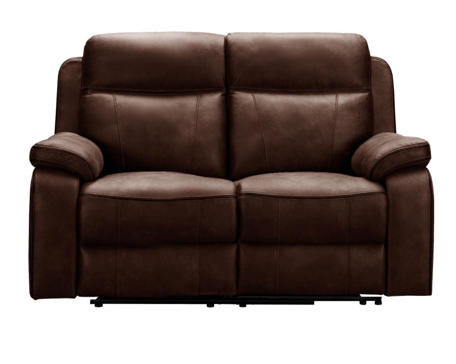 Duke Leather Gel Manual Recliner Brown Sofa Set 2475