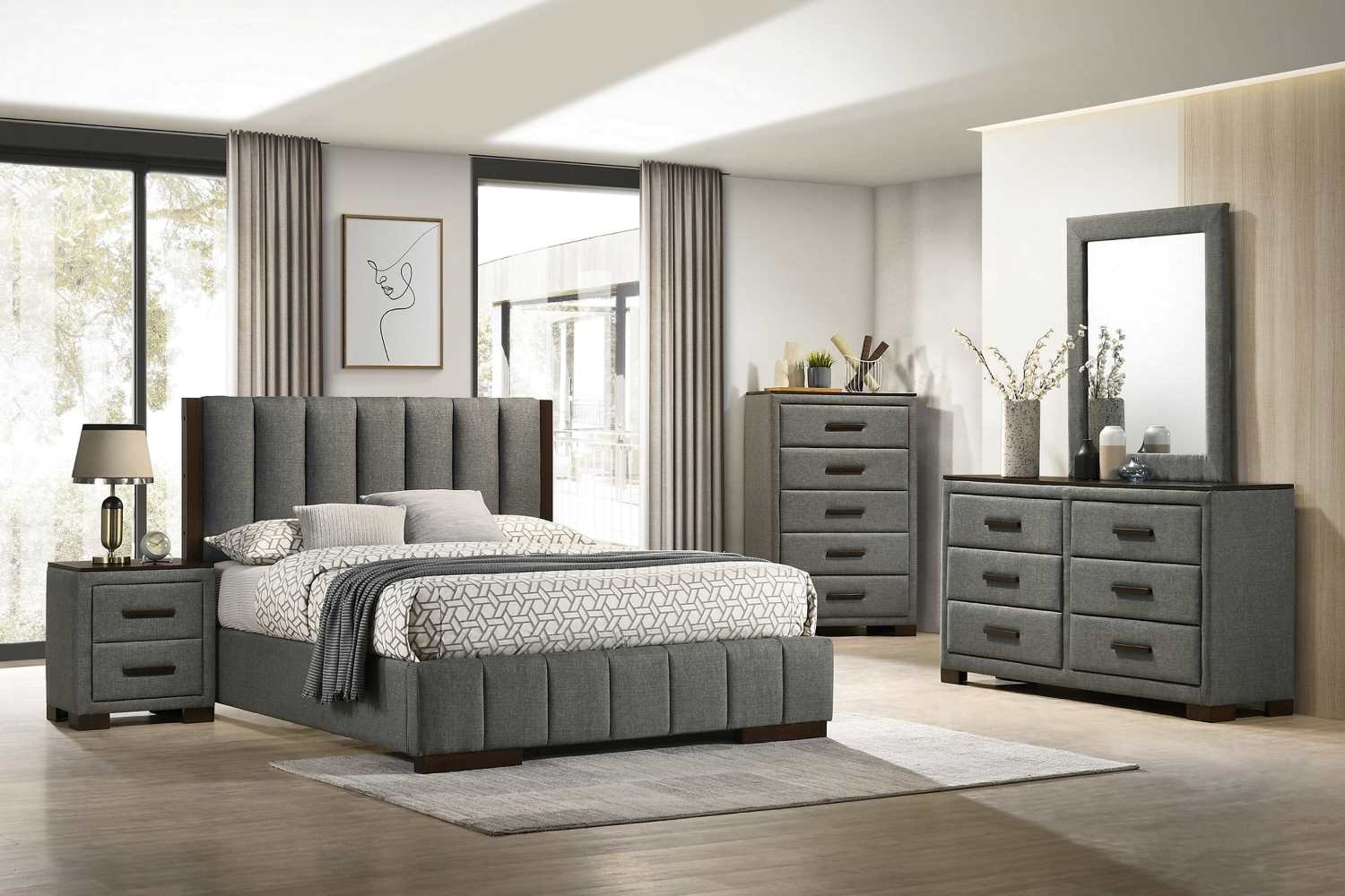 Dylan Bedroom Collection Dark Grey