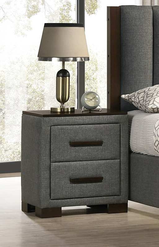 Dylan Fabric Night Stand Dark Grey