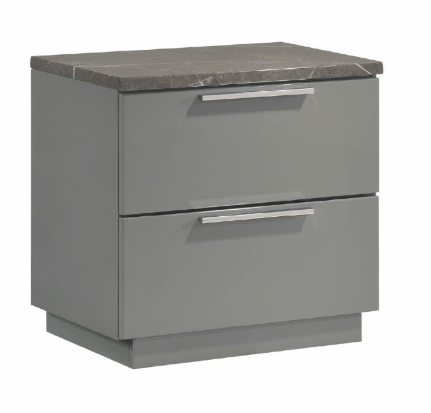 Elara Grey Lacquer Bedroom Set with LED Headboard 1941