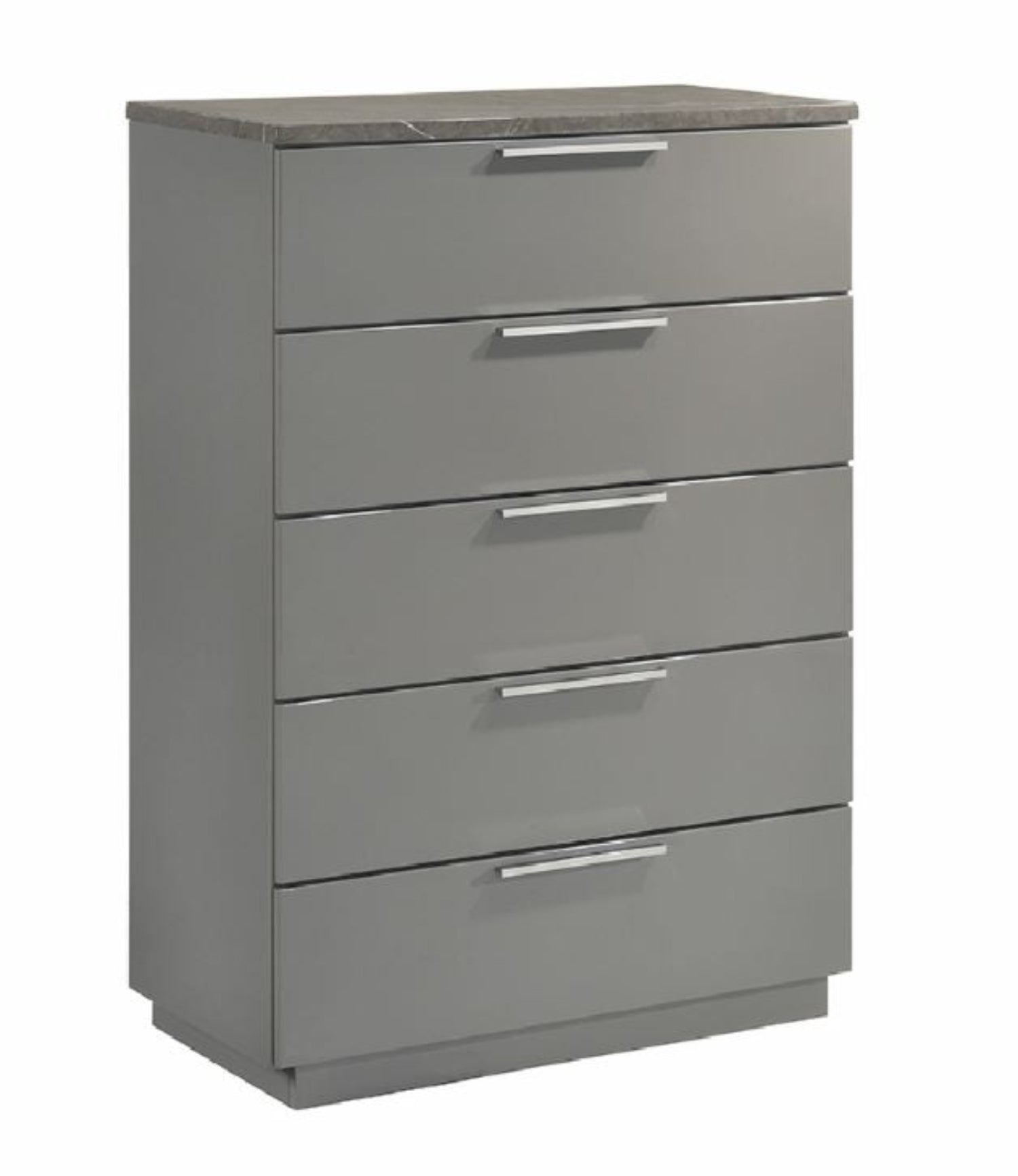Elara Grey Lacquer Bedroom Set with LED Headboard 1941
