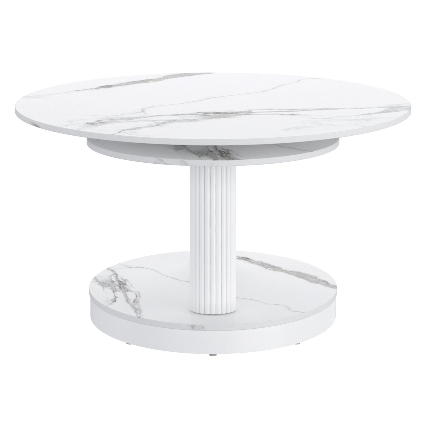 Elara Sintered Stone White Coffee Table 301-198WT