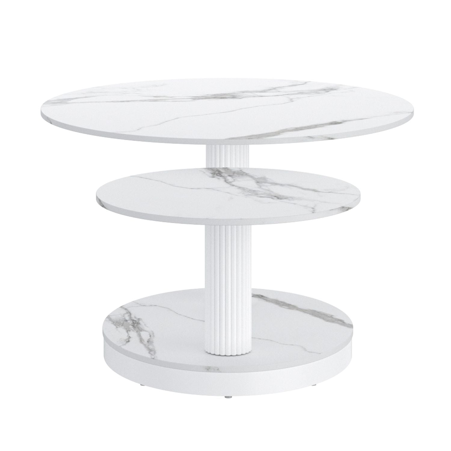 Elara Sintered Stone White Coffee Table 301-198WT